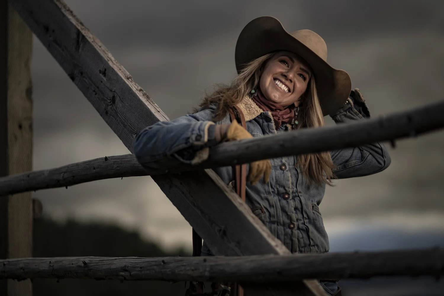 Unscripted Western portrait between planned frames