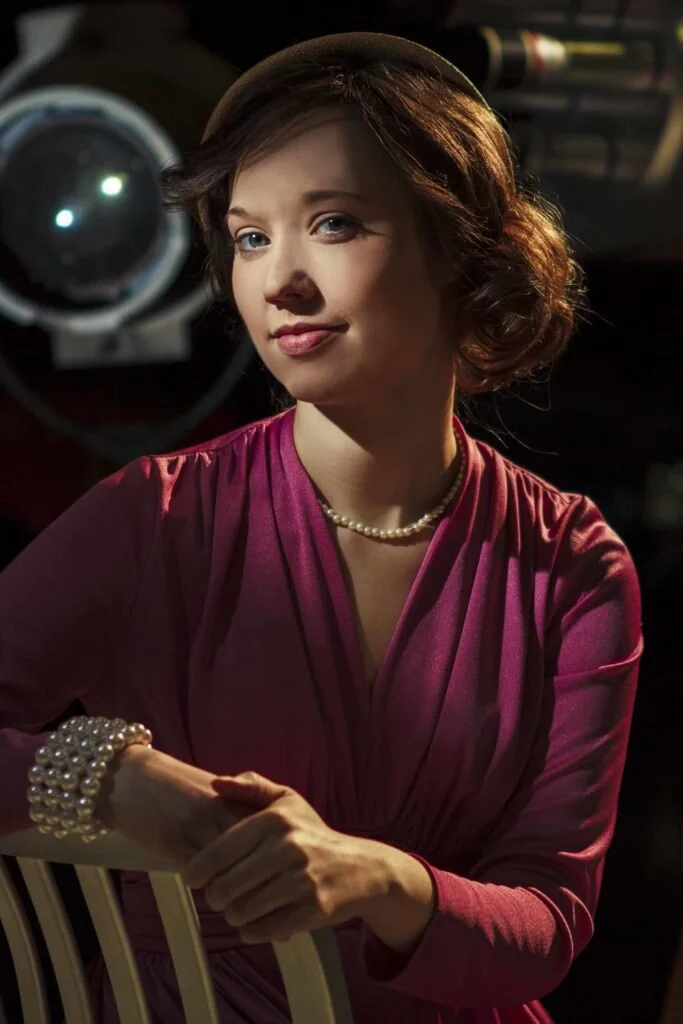 Cinematic portrait in a camera and production environment