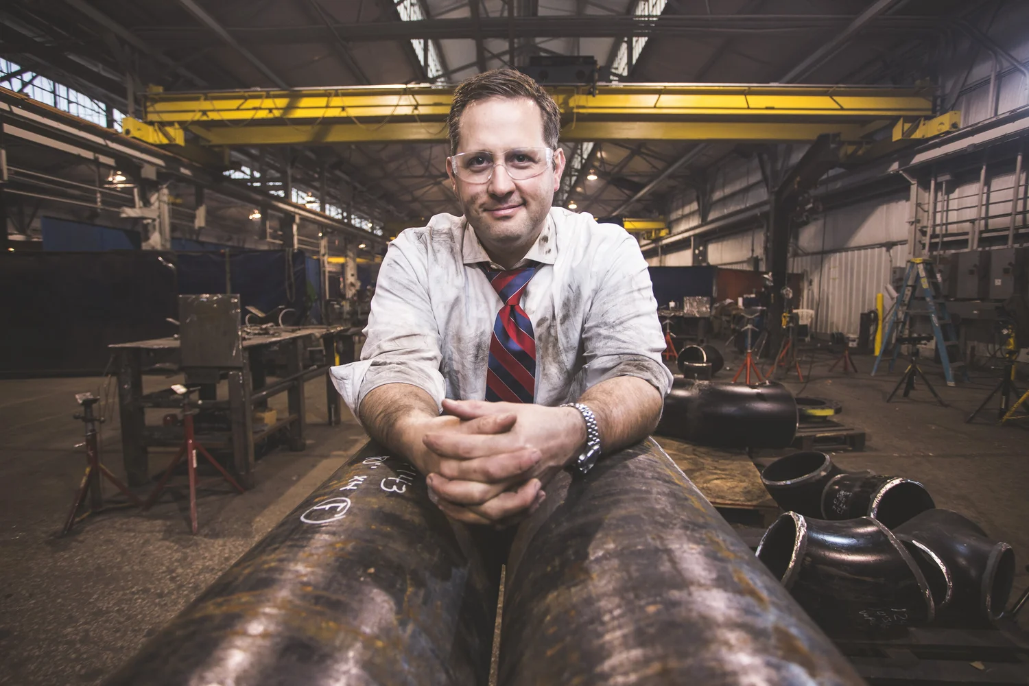Maker photographed in a working commercial environment