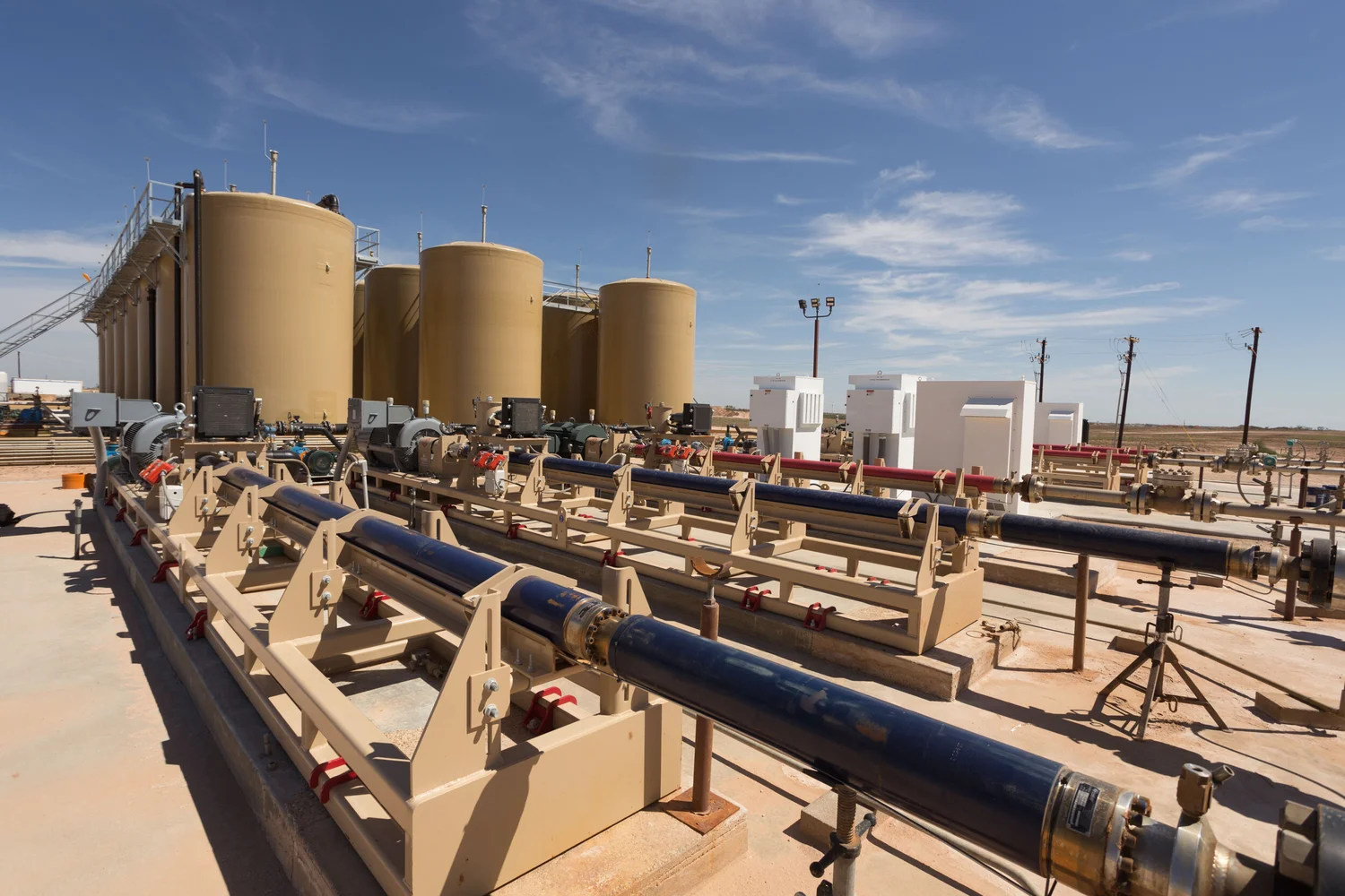 Industrial system photographed on location
