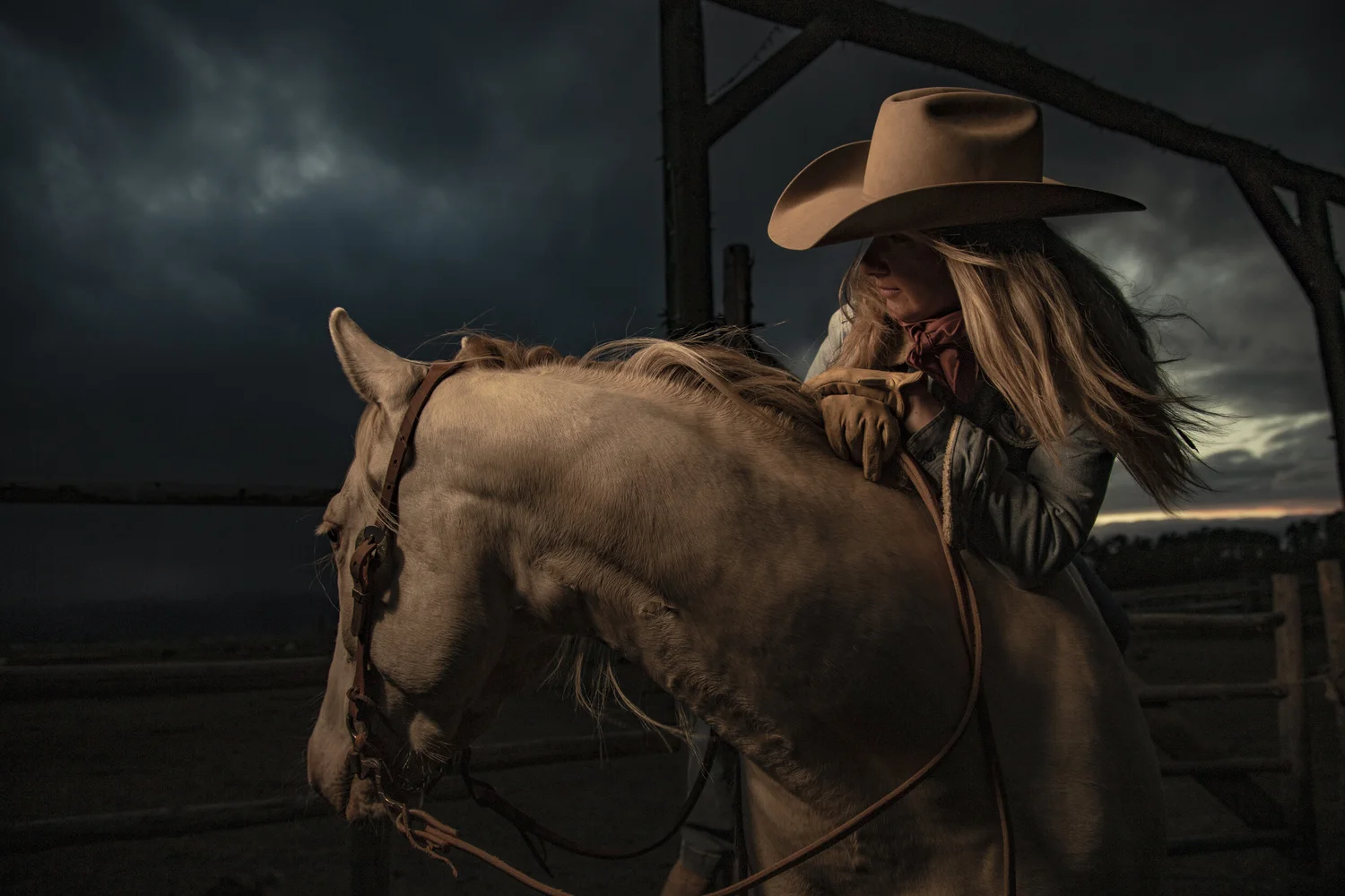 Wyoming portrait with horse